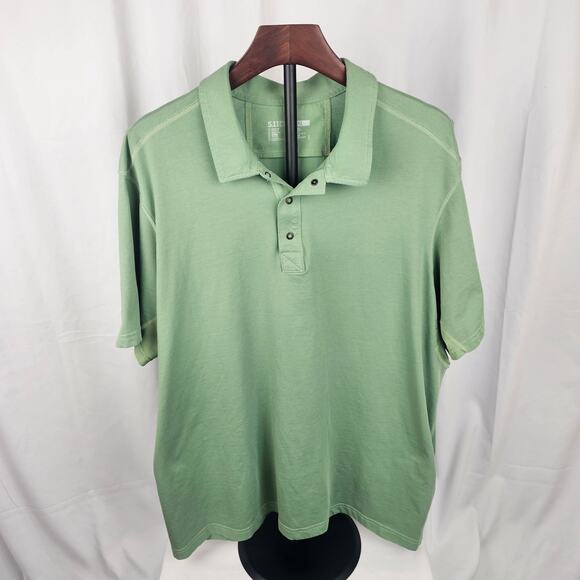 5.11 Tactical Performance Polo Pima Cotton Blend Green XL - Picture 1 of 5